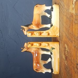 Vintage Ceramic Mid Century Horse Bookends
